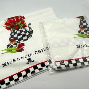 White Checkerboard Tulip Kitchen Towels - ONLY ONE AVAILABLE